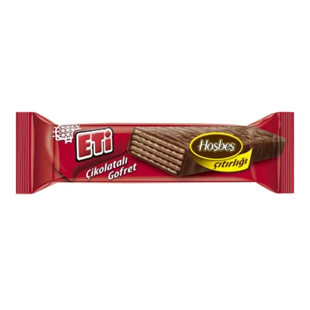 Eti milk chocolate coated wafer with hazelnut cream 34g