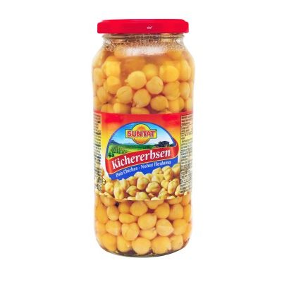 suntat chick peas (glazenpot) 540g