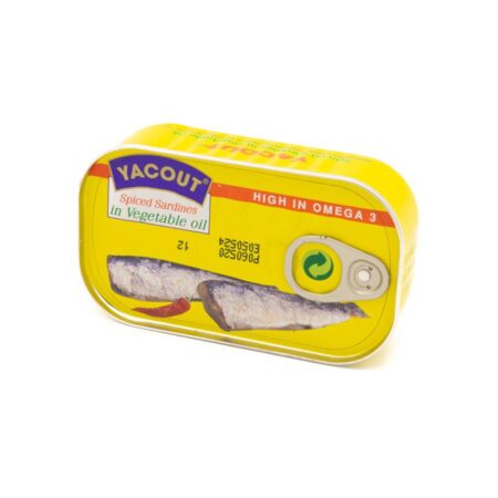 yacout spiced sardines in vegetable oil 125g