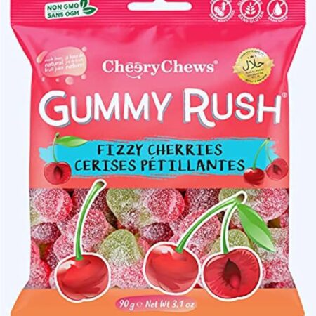 Gummy rush fizzy cherries 80g