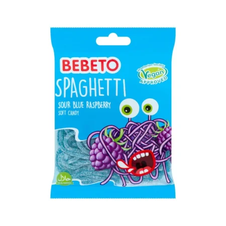 Bebeto spaghetti sour blue raspberry 80g
