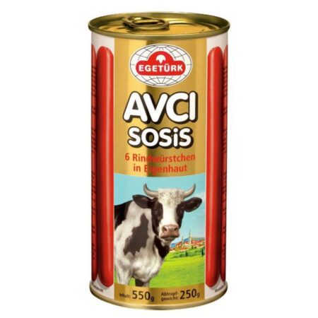 egetürk pinar sosis 6 beef sausages with milk proteins 550g