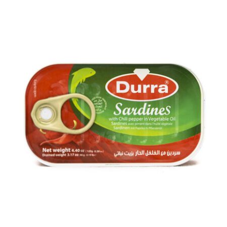 durra sardines with chili in soya oil 125g