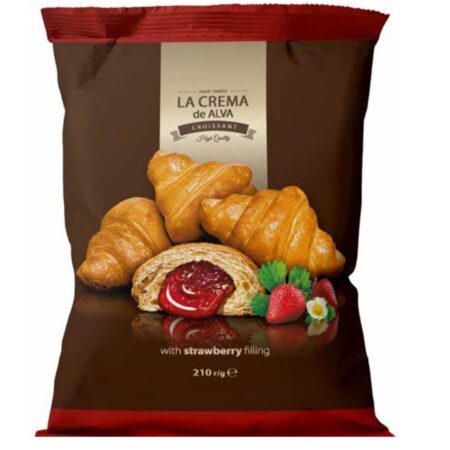 La Crema De Alva Croissant  Strawberry  Flavor Filling 210g