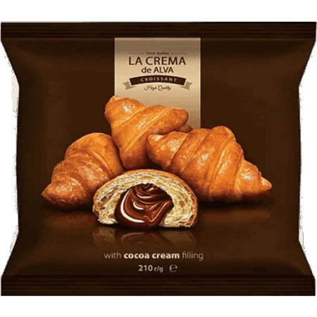 La Crema De Alva Croissant Cocoa cream Filling 210g